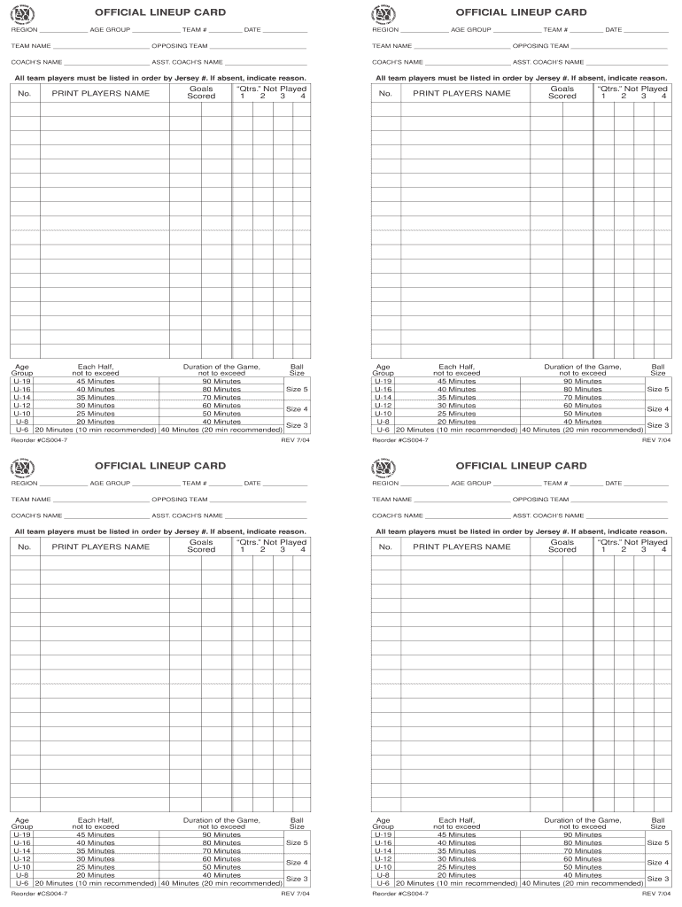 Get and Sign Ayso Card 2004-2022 Form