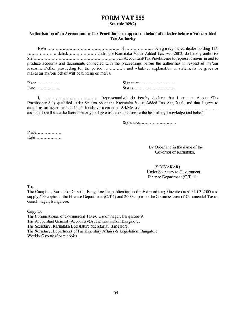 Form 555 in Word Format
