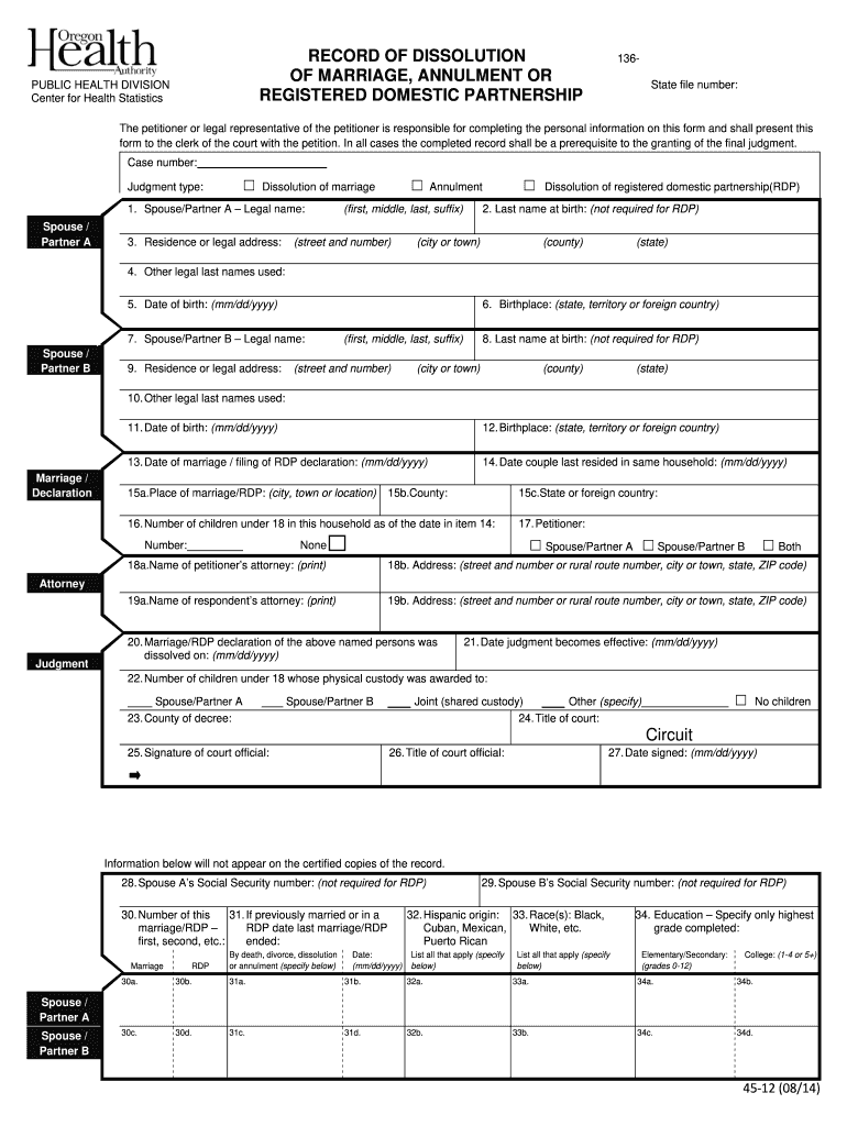  Converting Separation to Dissolution, Post Judgment  Oregon State    Courts Oregon 2008