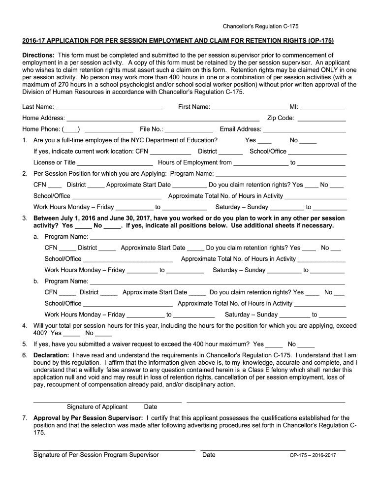 Op175  Form