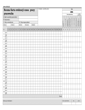 Ewidencja Czasu Pracy PDF  Form