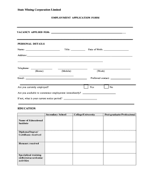 Smcl Application Form