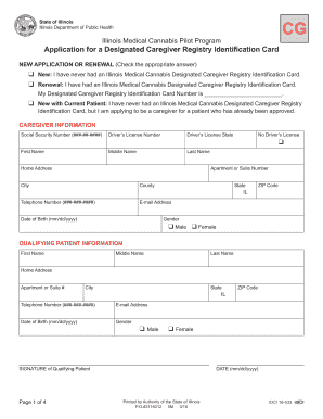 Illinois Caregiver Application  Form