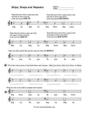 Skips Steps and Repeats Answer Key  Form