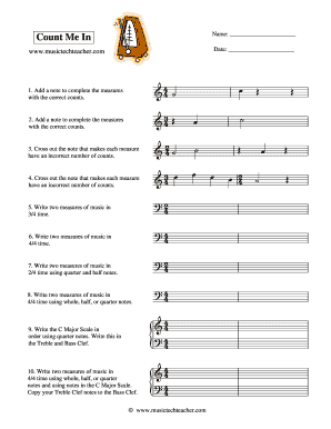 Music Counts Answer Key  Form