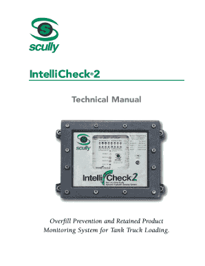 Scully Intellicheck 2 Manual  Form
