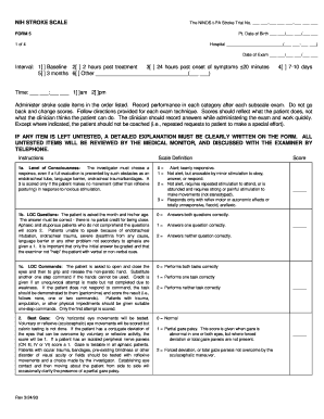 Nihss Score Form