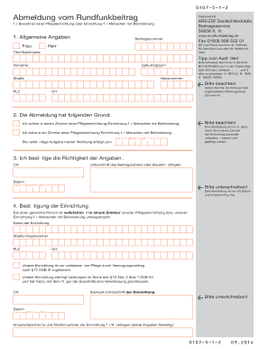 Gez Abmeldung Pflegeheim Formular PDF