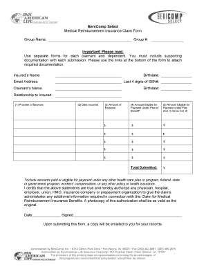 Benicomp Claims  Form