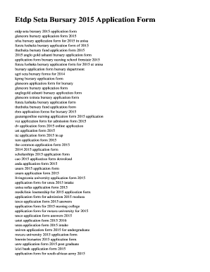 Etdp Seta Bursary  Form