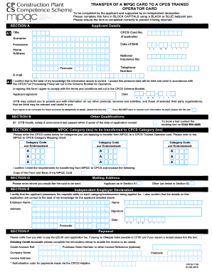 Mpqc to Cpcs  Form