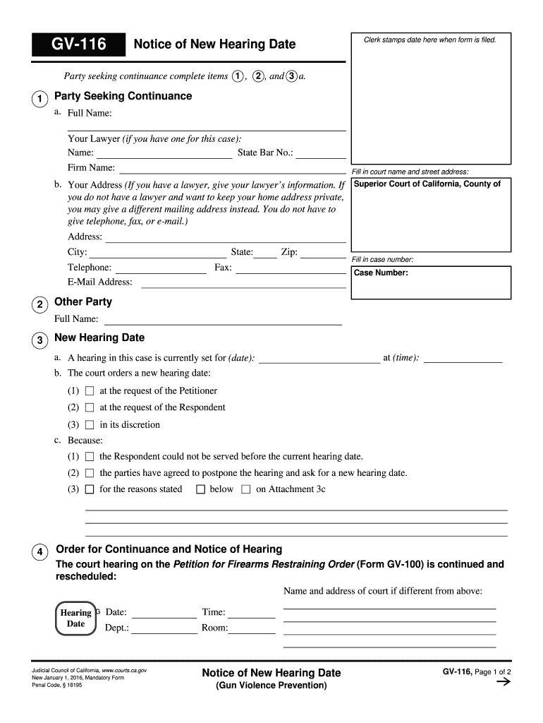 Ca Gv Notice  Form