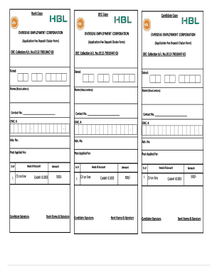 Oec Challan Form