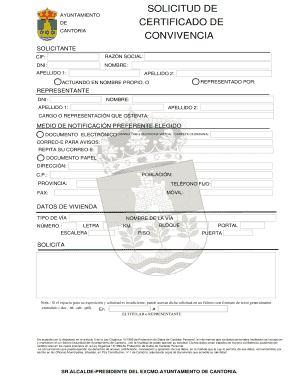 Certificado De Convivencia  Form