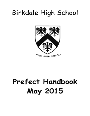 Prefect Handbook Birkdale High School Birkdalehigh Co  Form