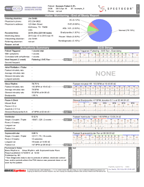 Holter Report Spectocor  Form