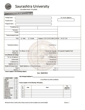 Exam Form