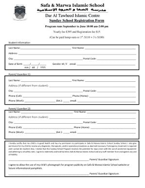 Safa Registration Forms