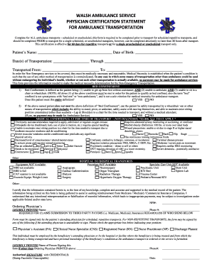 CERTIFICATE of MEDICAL NECESSITY FORM