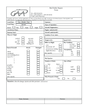 Strike Report  Form