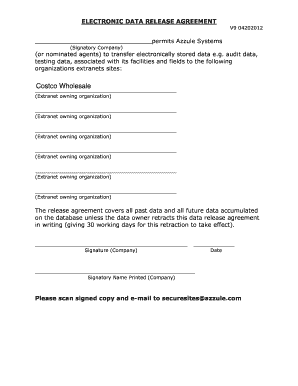 Data Release Form - Fill Out and Sign Printable PDF Template ...