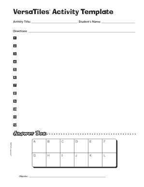 Versatiles Template  Form