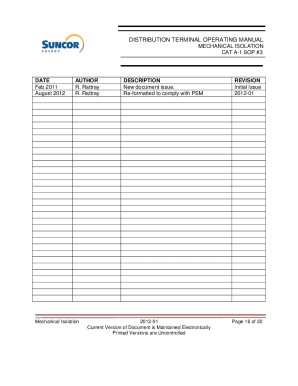 Warehouse Sop Template Word  Form