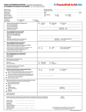 SURAT KETERANGAN DOKTER Untuk Klaim MeninggalCacat Panindai Ichilife Co  Form