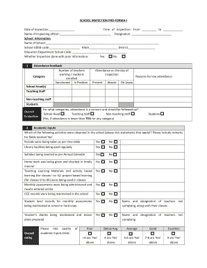 Inspection Proforma