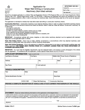  Tx Dmv Form Vtr 77 2011