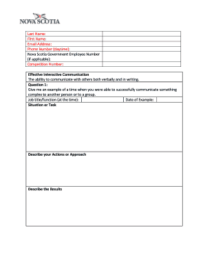 Interview Questions Template  Form