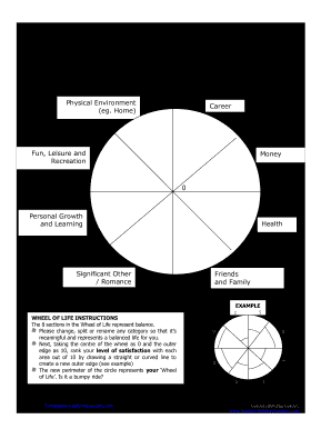 Zig Ziglar Wheel of Life PDF Form - Fill Out and Sign Printable PDF ...