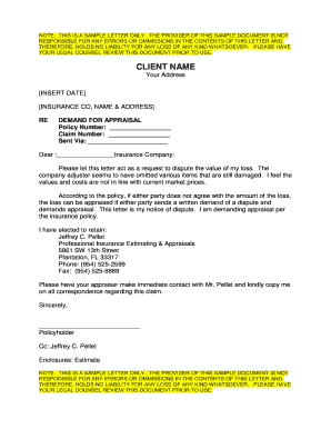 Sample Appraisal Reconsideration Letter  Form