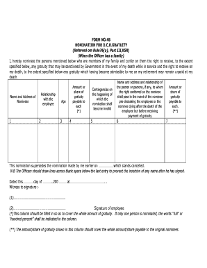 Form 4b Nomination for Dcrg