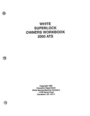 White Superlock Ats Manual PDF  Form