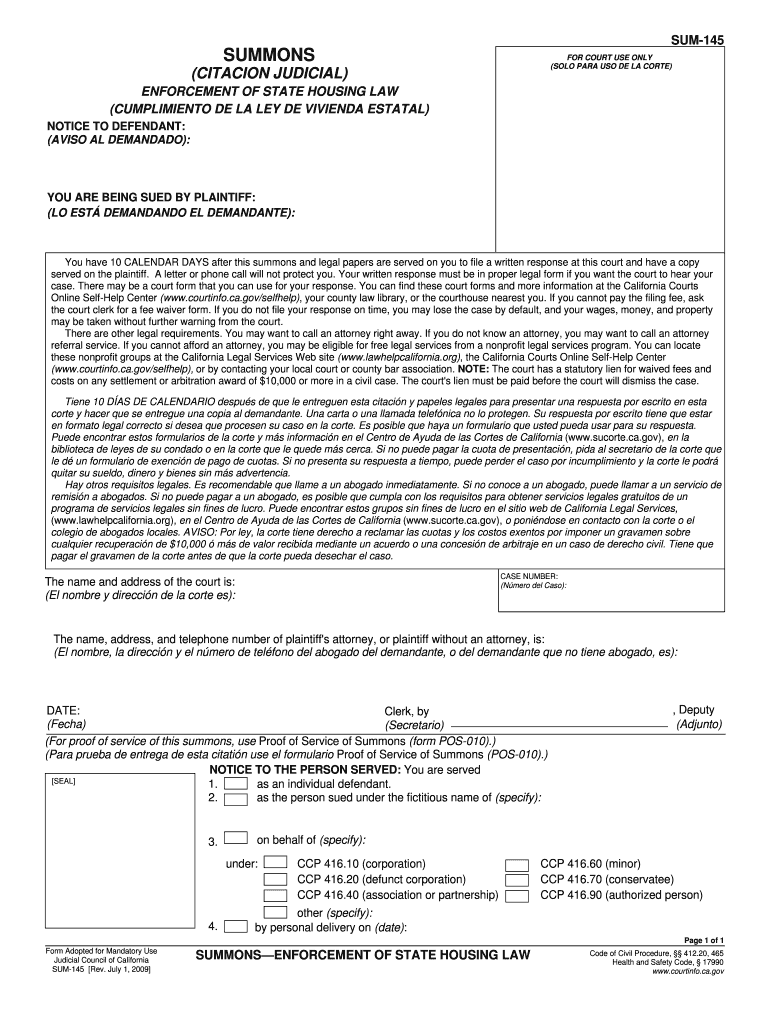 Sum 145  Form