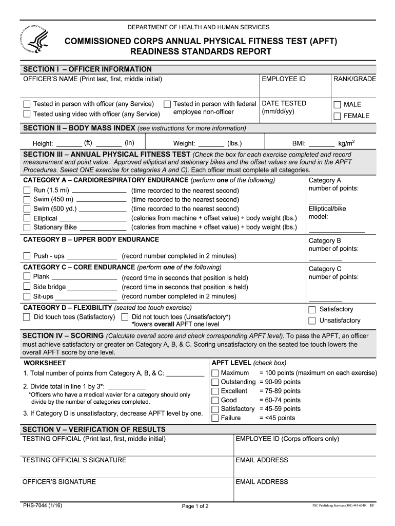  Fillable Phs 7044 1 2016-2024