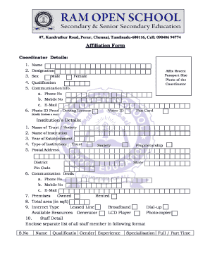 Ram Open School  Form