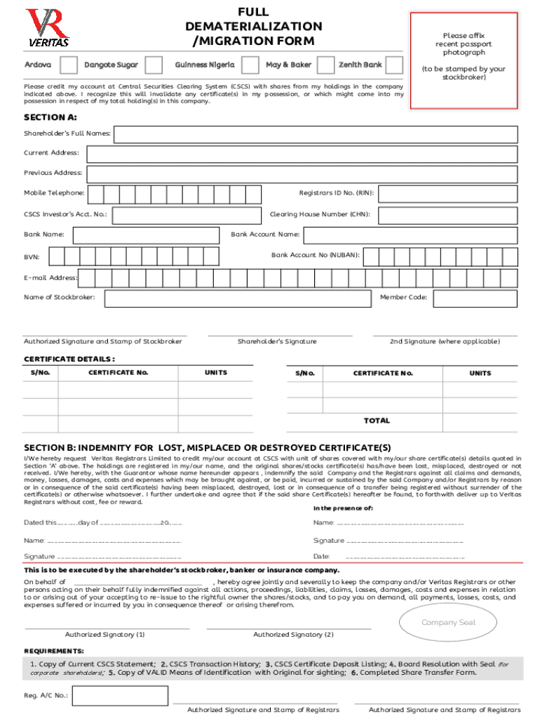  BVERITASREGISTRARSb FULL DEMATERIALIZATIONMIGRATION FORM 2022-2024