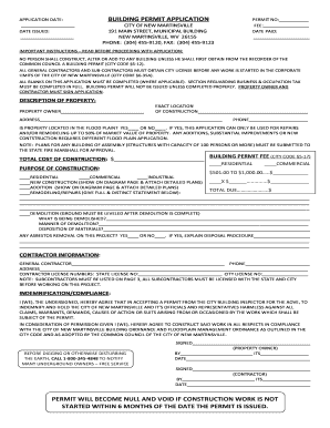 New Martinsville City Building  Form