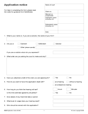 N244 Application Notice  Form