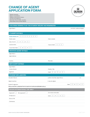 Deakin Agents  Form