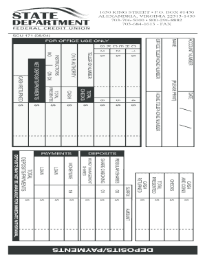 Po Box 1430 Sdfcu Deposit  Form