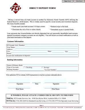 Fci Lender Services  Form