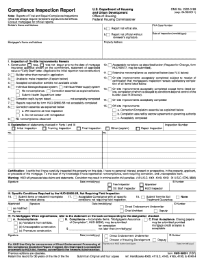 Compliance Inspection Report Sample  Form