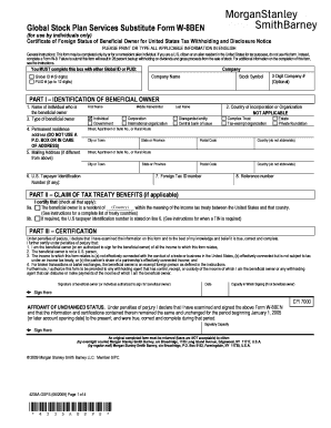 Morgan Stanley W 8ben  Form