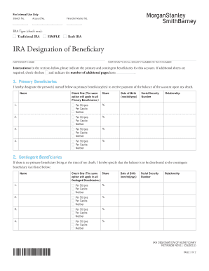 Morgan Stanley Add Beneficiary  Form