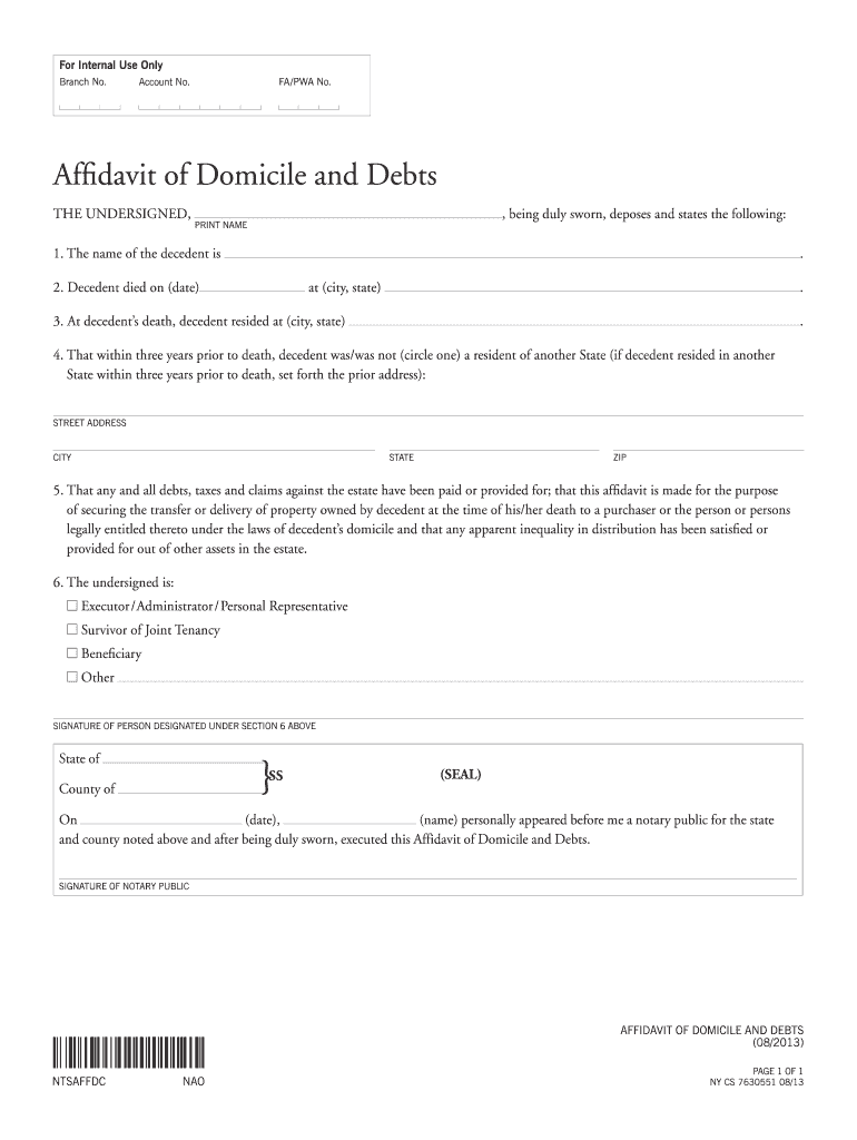  Morgan Stanley Affidavit of Domicile 2013-2024