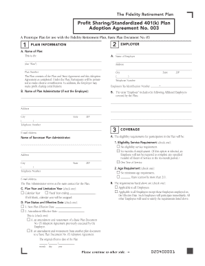 Fidelity Basic Plan Document No 17  Form