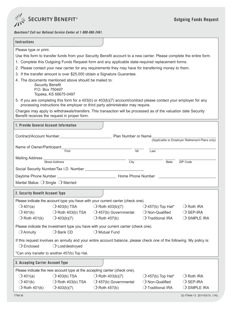 Get and Sign Outgoing Funds Request 2011-2022 Form